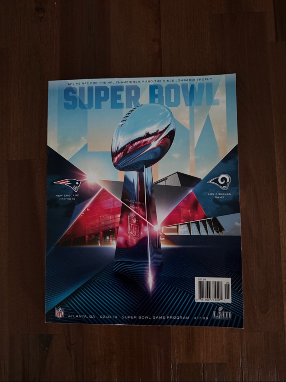 NFL Super Bowl Program Blue and Red Cover